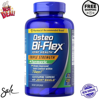 #ad Osteo Bi Flex Triple Strength with TURMERIC 220 ct. NEW amp; SEALED Exp 2028 $18.99