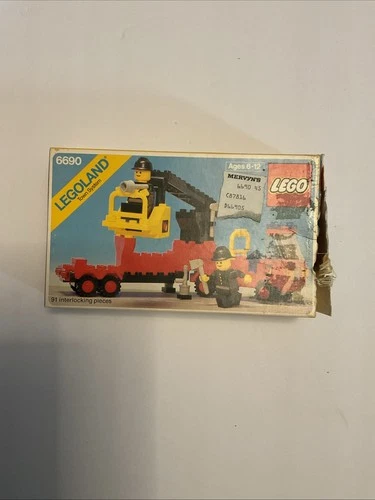 Vintage Legoland Town System Snorkel Pumper Truck 6690 Complete Set W/box & Inst