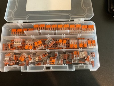 WAGO 221 LEVER-NUTS 78pc Compact Splicing Wire Connector Assortment with Case