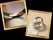 Silver Stainless Steel Ring Comfort Fit Band - Hand Engraving Sold Separately