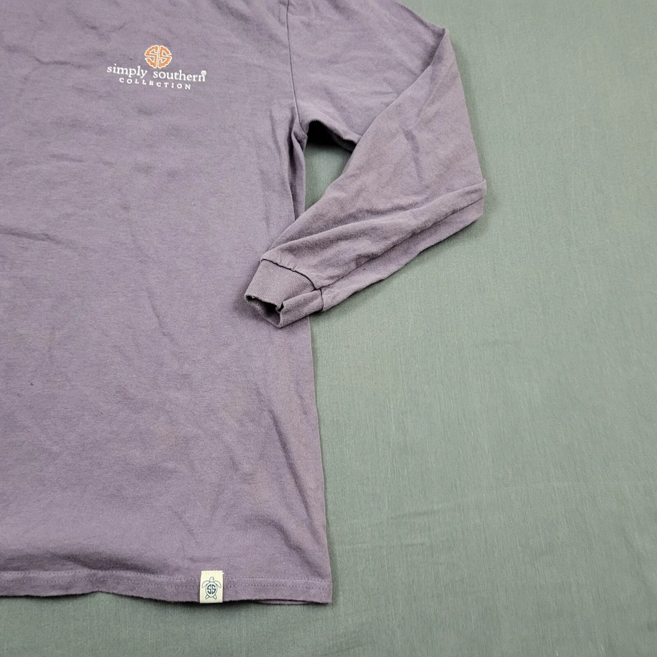 Camisa Simply Southern Jóvenes Niñas L Manga Larga Halloween Perro Pullover Púrpura Foto 4 de 4