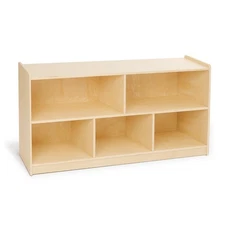 ® 100% Birch Cabinet, 5-Section Montessori Wooden Bookshelf & Storage Organiz...