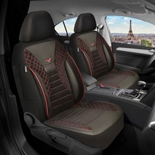 Schonbez�ge Sitzbez�ge f�r BMW X5 E70 Bj 2006-13 in Schwarz/Rote Naht PS802