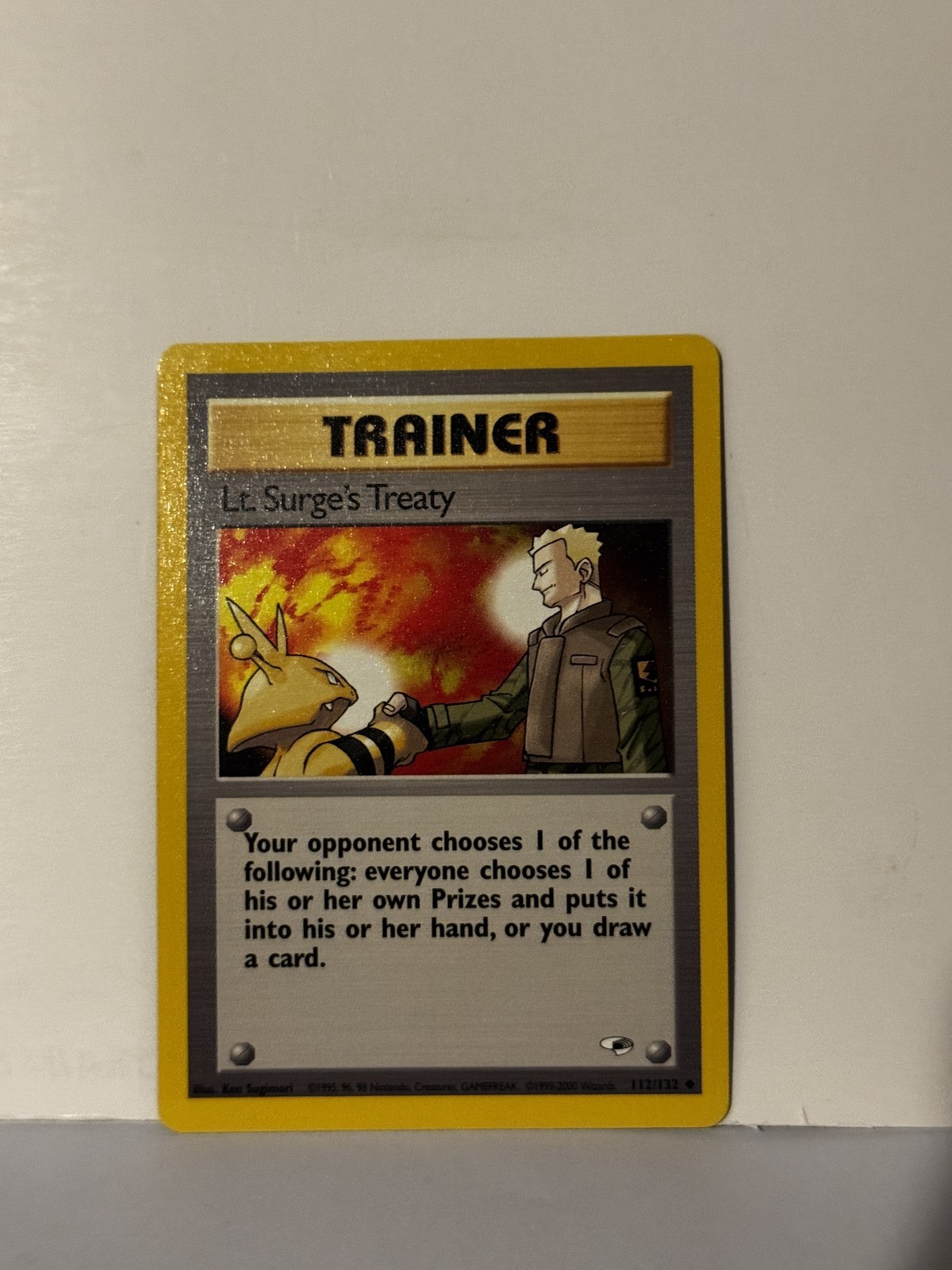 Lt. Surge's Treaty Uncommon Gym Heroes 112/132 NM Pokemon Fast Ship