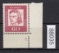 Bund 1961, Mich.-Nr.: 357 y ** FN 2 Eckrand