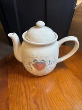 LID ONLY Vintage International China Marmalade Goose Blue Ribbon Duck Teapot