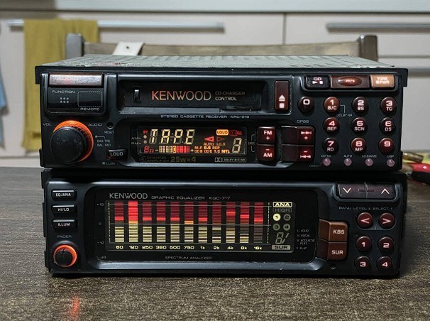 Kenwood KRC-919 KGC-717 Cassette Equalizer Deck Player Set Working