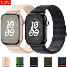 Nylon Sport Loop Band Strap for Apple Watch 9 8 7 6 5 SE Ultra2 38/44/49mm