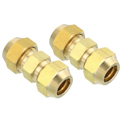 1/2'' Brass Tube Fitting 2 Set Pipe Extension Connectors