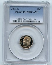 2004 S 10C Roosevelt Dime PCGS PR70DCAM
