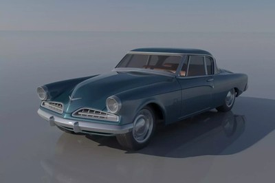 3D Printed 1953 Studebaker Commander Coupe Model Kit 1/25 Scale