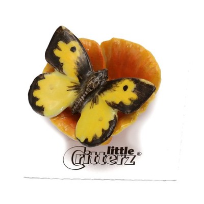 Little-Critterz Dogface Butterfly ''California'' - Miniature Porcelain Figurine