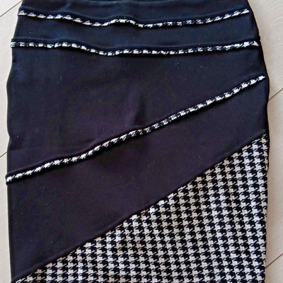 Jus d'Orange Damen Bleistiftrock Hahnentritt schwarz/weiß Gr. 38 geschätzt