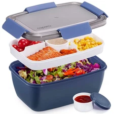 Caperci Large Salad Container Bowl for Lunch-Better Adult Bento Lunch Box 68