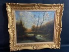 Tableau Ecole française XIXe Paysage animé au berger et troupeau de moutons