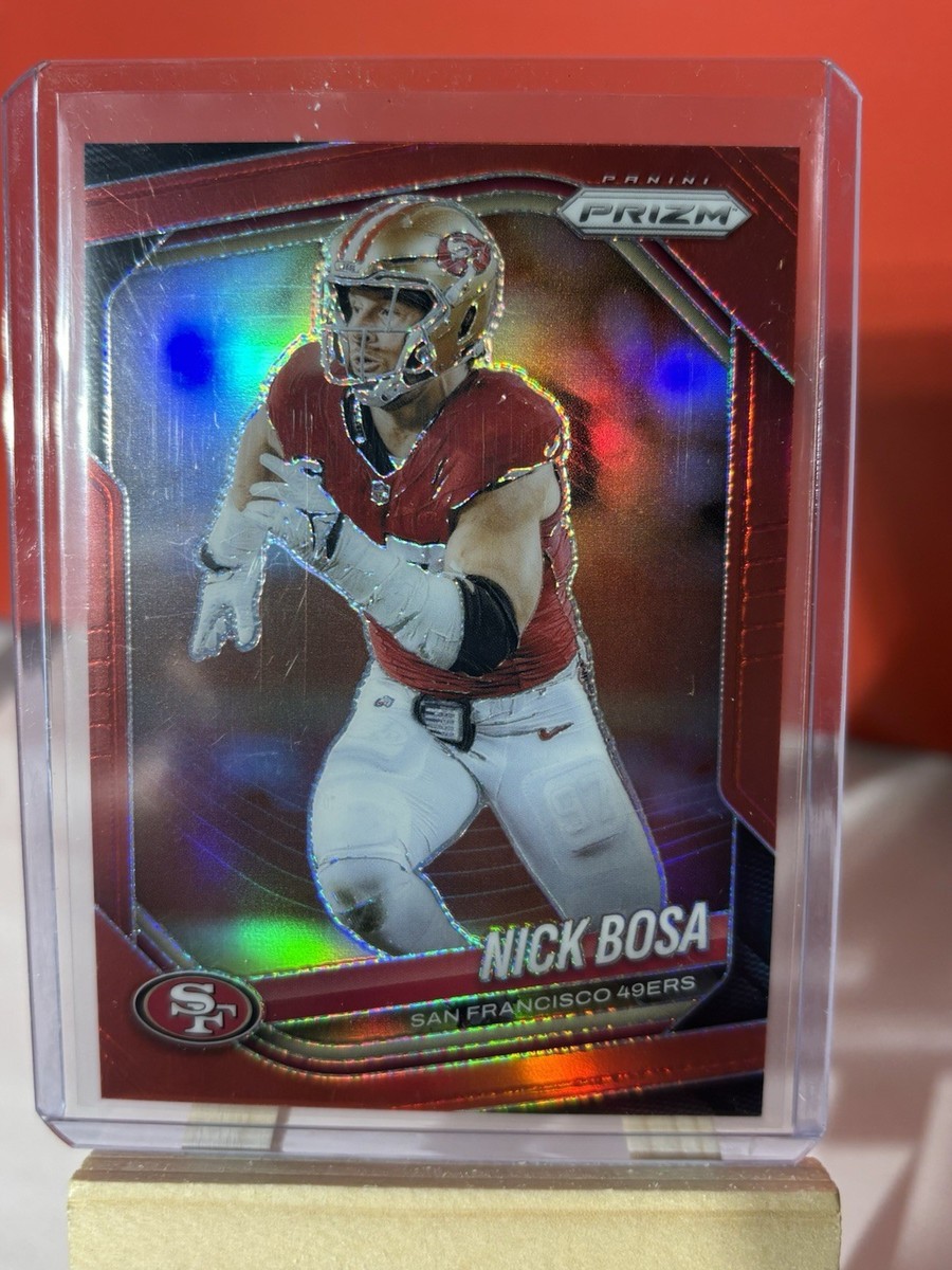 2025 Panini Prizm Nick Bosa Red Prizm Color Match #219, Card Looks