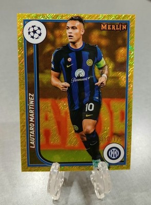 Lautaro Martinez 2023-24 Topps Merlin UCC Yellow Shimmer /175 JERSEY # MATCH 