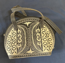 Laga Designs - Harapan small Handmade purse shoulder bag Vegan Embroidery black