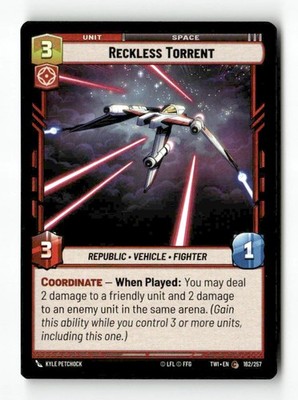 Reckless Torrent 162/257 SWU TWI Common NM