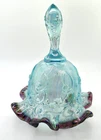 New ListingFenton Teal Iridescent Temple Bell – Lily of the Valley Purple Ruffle