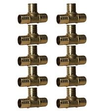 10 Pieces 1" X 1" X 1" Pex Tee, Pex B Crimp Version