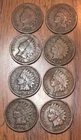 Indian Penny’s 1890X2,1899X2,1903,1906X2,1902 Your Get 8 These Actual Coins Q221