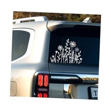 Wildflowers Boho Car Sticker, Reflective Flower Vinyl Decal Sticker Gift for