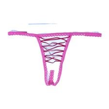 Victoria's Secret Dream Angels V String Thong Medium Women Crotchless Panty NEW