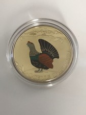 2012 Andorra 5 diners Conservation Wildlife Capercaillie Bird Silver Coin