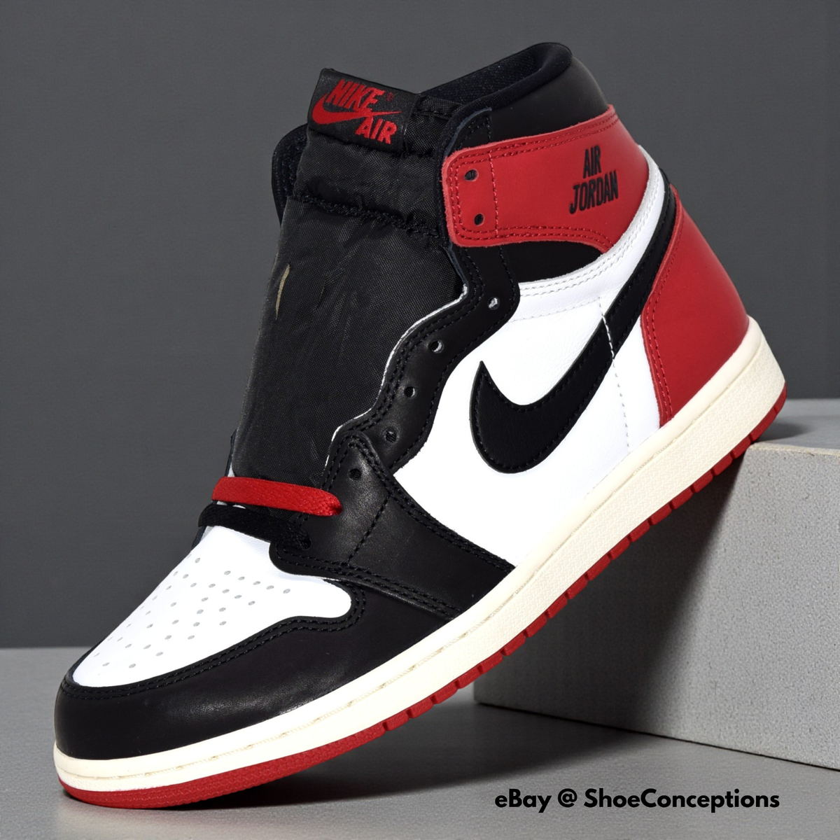 Size 9.5 - Air Jordan 1 Retro OG High Black Toe Reimagined for