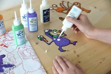 Kreul Window Color, Fenstermalfarbe abziehbar Glasfarbe 80ml  Adhesiv-Folie 