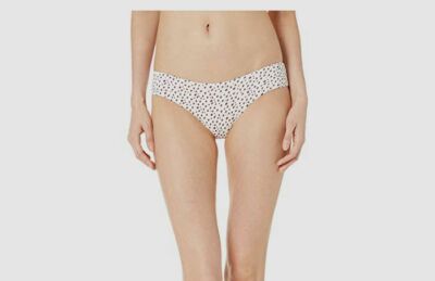 NEW $98 Eberjey Women White Printed Felix Side Tie Bikini Bottom Swimwear Size S