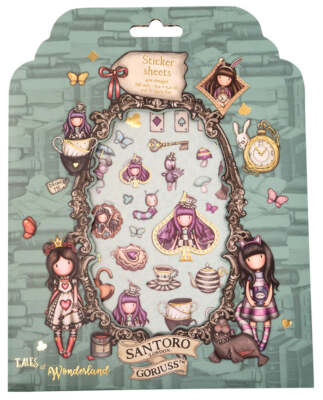 6x6 GORJUSS WONDERLAND STICKERS-Santoro London Mini Girl-6''x6'' Sticker Sheets