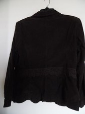 womens Brown J JILL jacket blazer corduroy stretch casual modern trendy 3 btn L