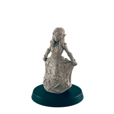 Elf Mini | Child Noble Royalty  | Female Townsfolk NPC Figure | DnD Wargaming Mi