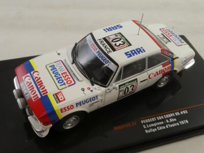 IXO Peugeot 504 Coupé V6 #03 Lampinen Rally Cote d'Ivoire 1978 1/43 RAC417C.22