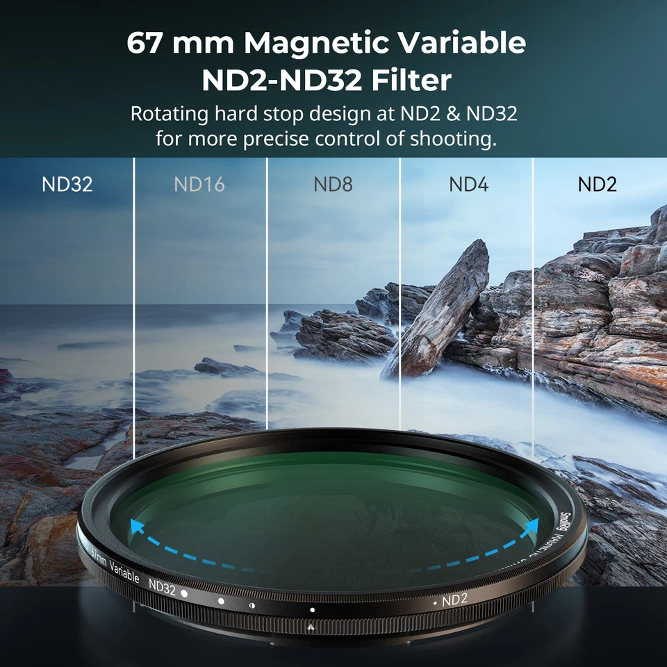 SmallRig 5-in-1 Magnetic 67mm Lens Filter Kit: VND + CPL + Black Mist 1/4  Set  - Image 2 of 4