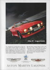 vintage ASTON MARTIN Vantage Volante 1-Page Magazine PRINT AD 1988 LAGONDA