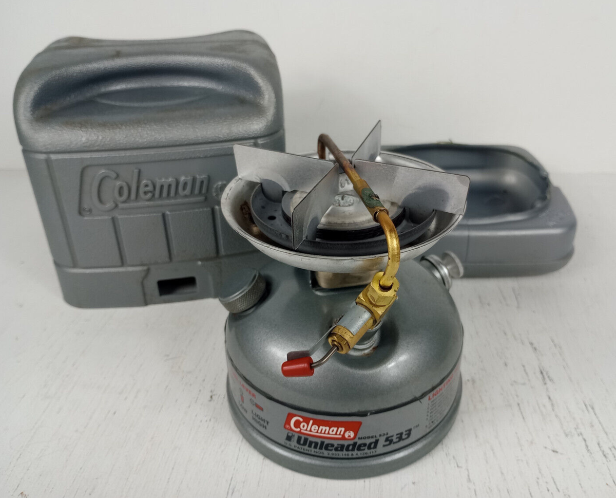 Vintage Coleman Dual Fuel 533 1 Burner Stove w/ Case January Vintage Coleman Dual Fuel 533 1 Burner Stove w/ Case January