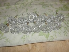 lot 12 clear plastic PULL KNOBS drawer cabinet kitchen bathroom handle hardware