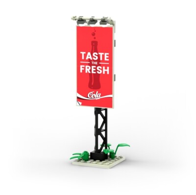 Cola Billboard   STICKER fit for building blocks tiles /10485