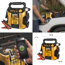 Everstart Maxx 700 Peak Amp Jump Starter Power Station Portable Car USB Charger
