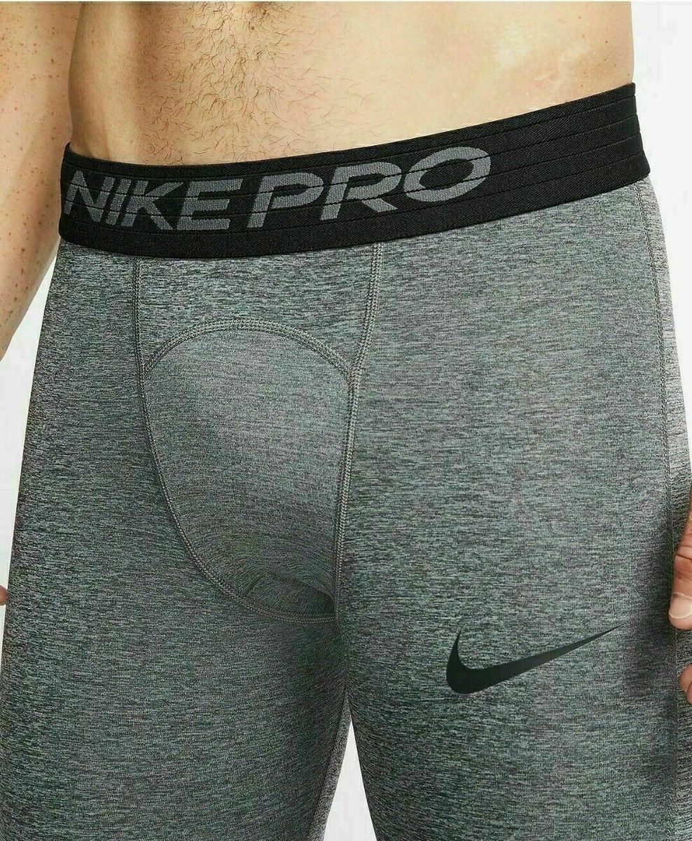 Nike Men Pro Dark Grey/Black 3/4 Compression Training Tights