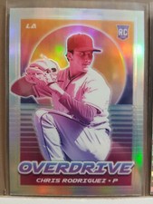 Chris Rodriguez 2021 Chronicles Baseball OVERDRIVE HOLO RC card #3 Los Angeles