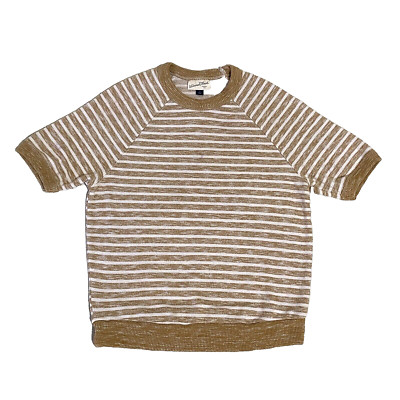 Universal Thread Top Small Shirt Brown Knit Terry Short Sleeves Casual b