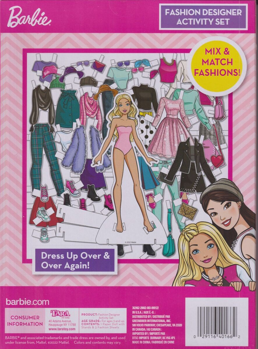 Barbie Fashion Designer Activity Set (Paper Doll with Stand Barbie Fashion Designer Activity Set (Paper Doll with Stand