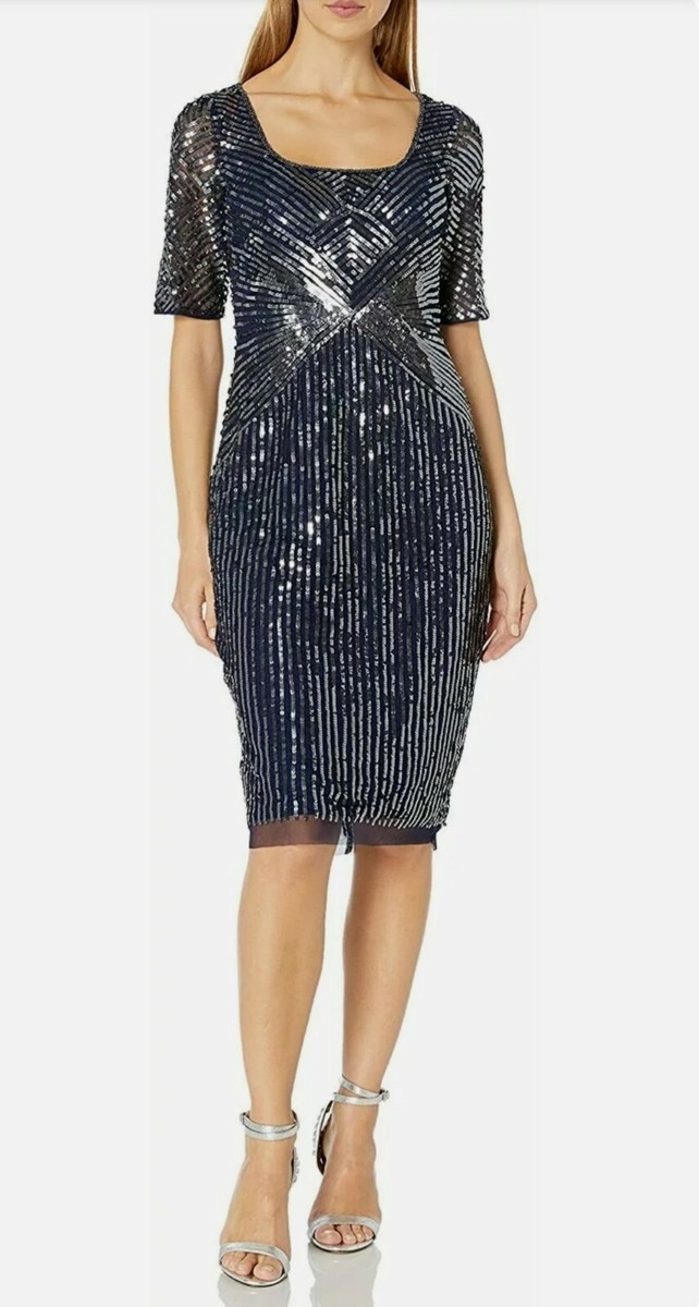 Adrianna Papell Women's Beaded Short Dress 6 NWT