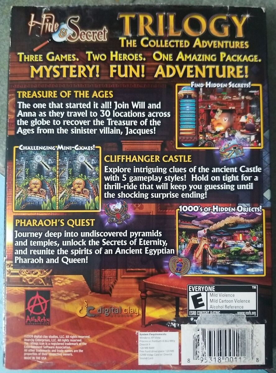 Hide & Secret Trilogy (PC, 2009) PC game CD-Rom computer Hide & Secret Trilogy (PC, 2009) PC game CD-Rom computer