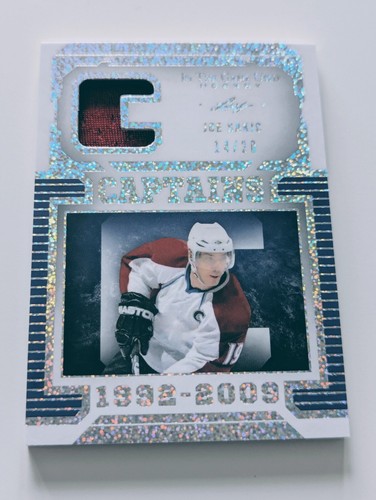 ๐ฅ#/20 JOE SAKIC RELIC CAPTAINS 2022-23 Leaf In the Game Used SILVER SPARKLE ITG - Picture 7 of 12
