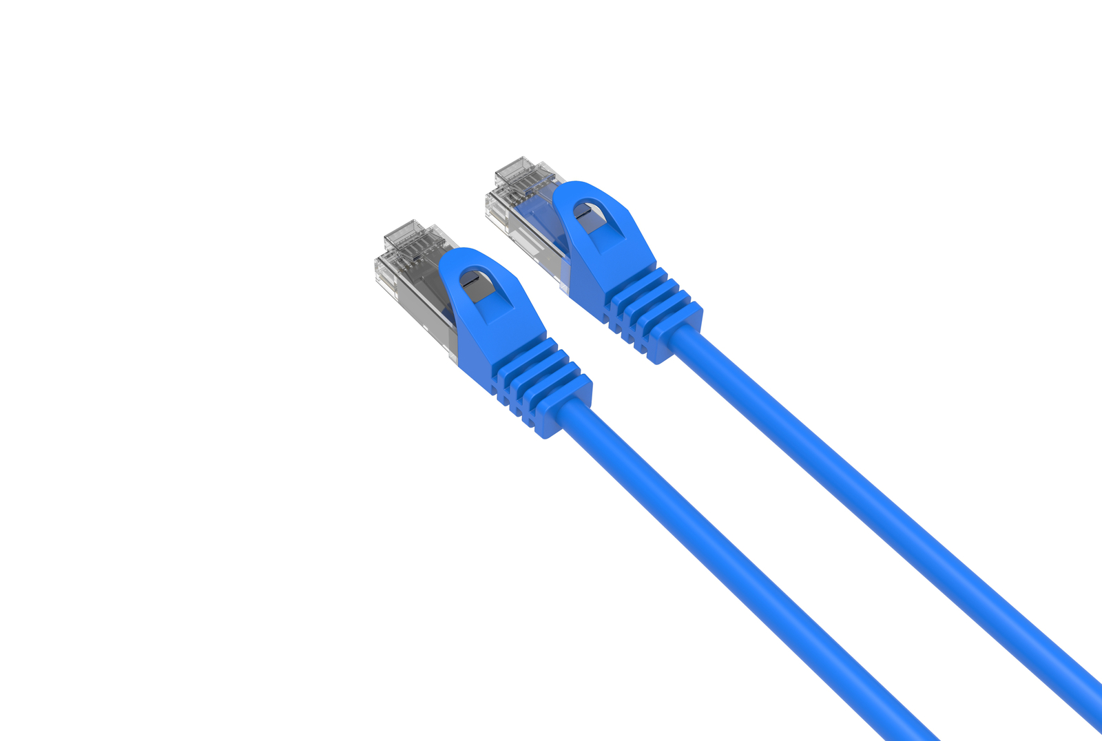 CAT6 Slim Ethernet Patch Cable Blue 7FT 5 PACK